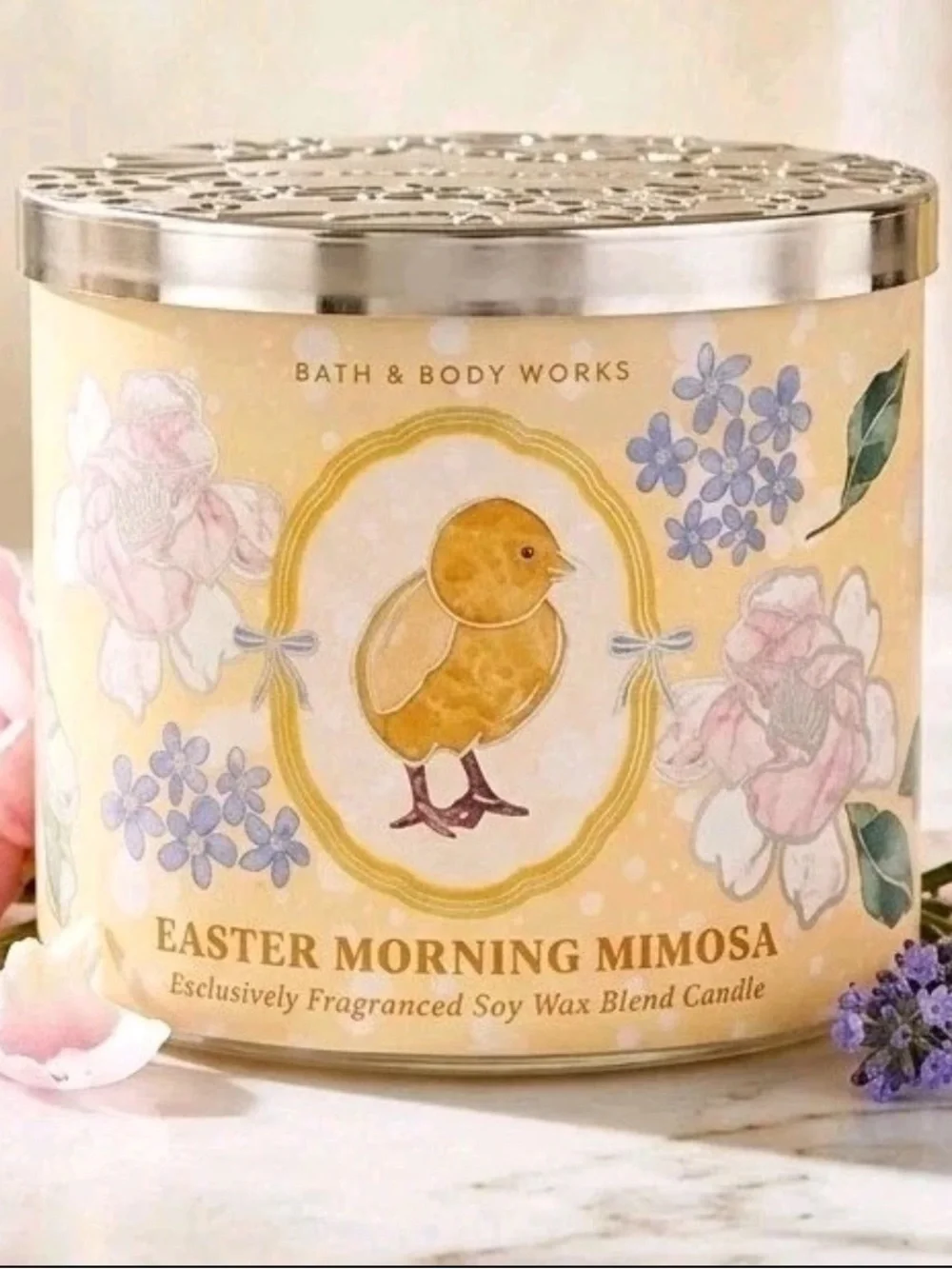 Bath & Body Works Easter Morning Mimosa Soy Candle - Yellow